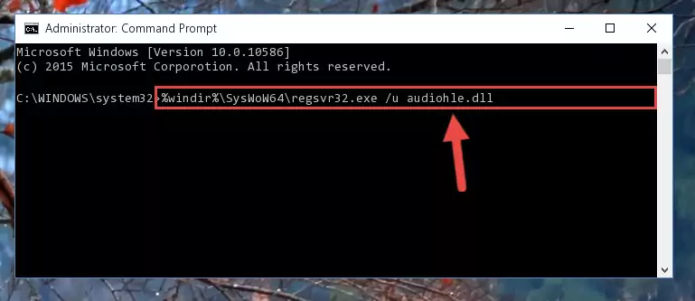 Creating a new registry for the Audiohle.dll file
