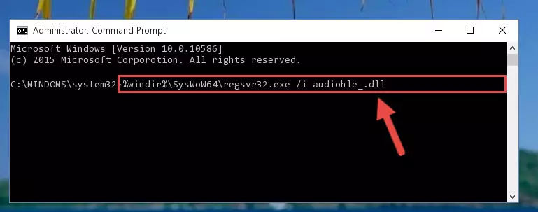 Cleaning the problematic registry of the Audiohle_.dll file from the Windows Registry Editor