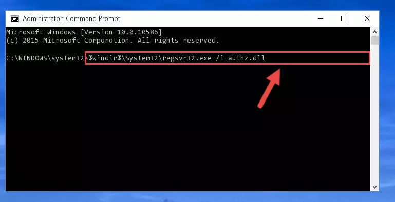 Deleting the Authz.dll file's problematic registry in the Windows Registry Editor