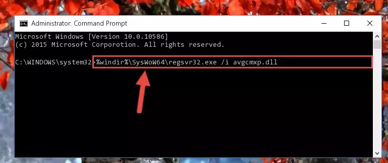 Deleting the Avgcmxp.dll library's problematic registry in the Windows Registry Editor