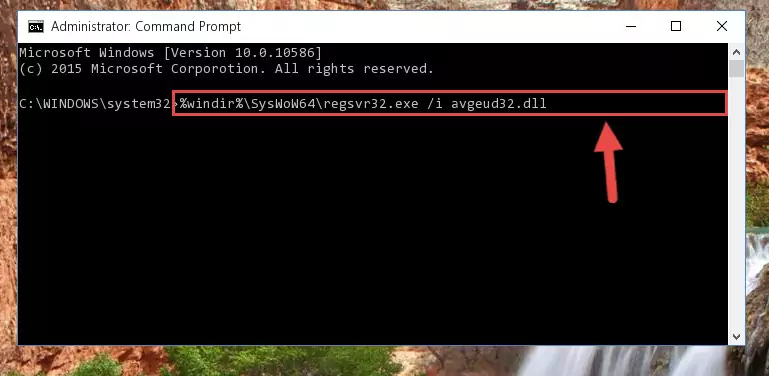 Uninstalling the damaged Avgeud32.dll file's registry from the system (for 64 Bit)