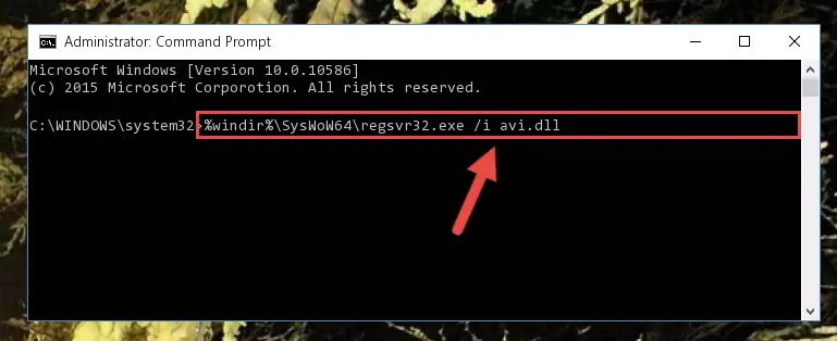 Uninstalling the broken registry of the Avi.dll library from the Windows Registry Editor (for 64 Bit)