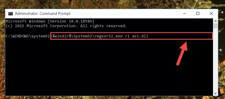 Uninstalling the Avi.dll library from the system registry