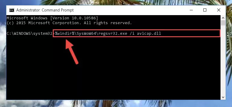 Deleting the damaged registry of the Avicap.dll