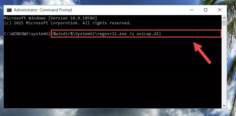 Extracting the Avicap.dll library from the .zip file
