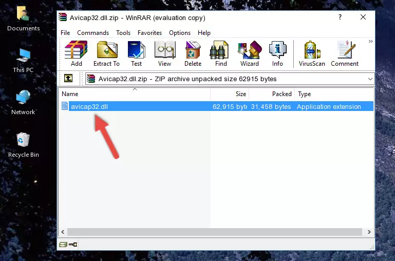 Copying the Avicap32.dll file into the software's file folder