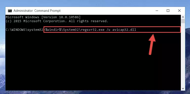 Creating a new registry for the Avicap32.dll file in the Windows Registry Editor
