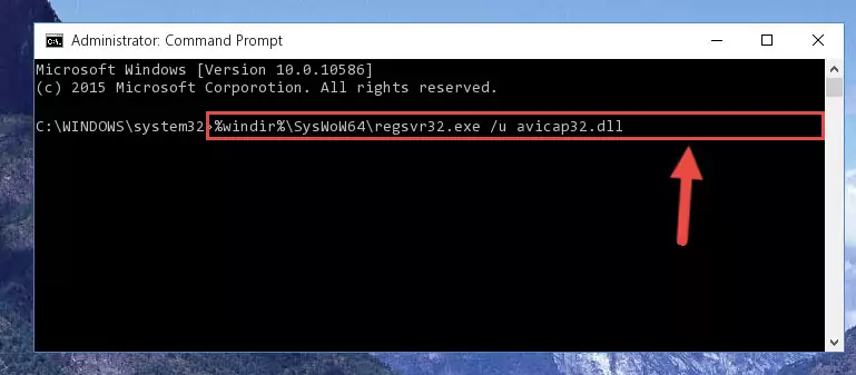 Reregistering the Avicap32.dll file in the system (for 64 Bit)