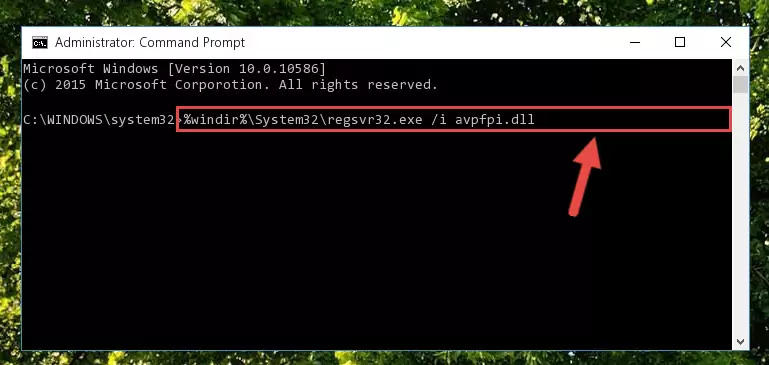 Deleting the damaged registry of the Avpfpi.dll