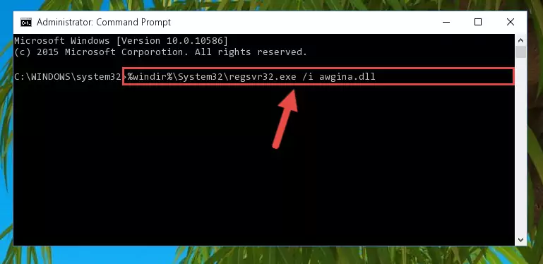 Cleaning the problematic registry of the Awgina.dll file from the Windows Registry Editor