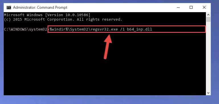 Deleting the damaged registry of the B64_inp.dll