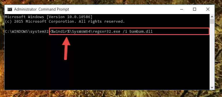 Uninstalling the broken registry of the Bambam.dll library from the Windows Registry Editor (for 64 Bit)