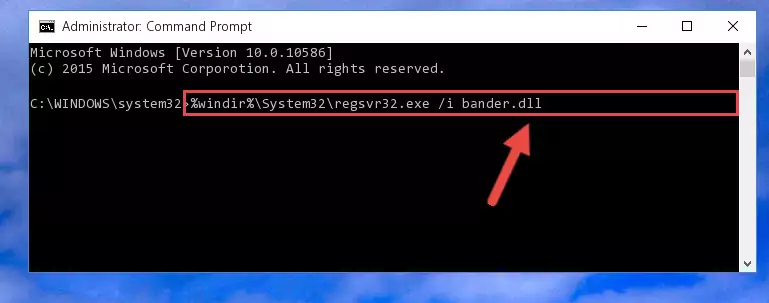Cleaning the problematic registry of the Bander.dll file from the Windows Registry Editor