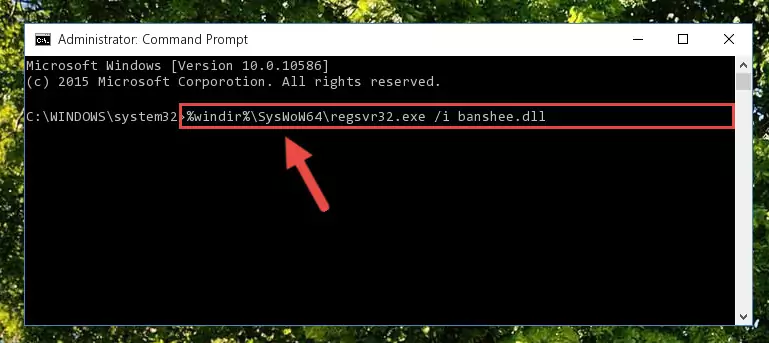 Uninstalling the damaged Banshee.dll file's registry from the system (for 64 Bit)