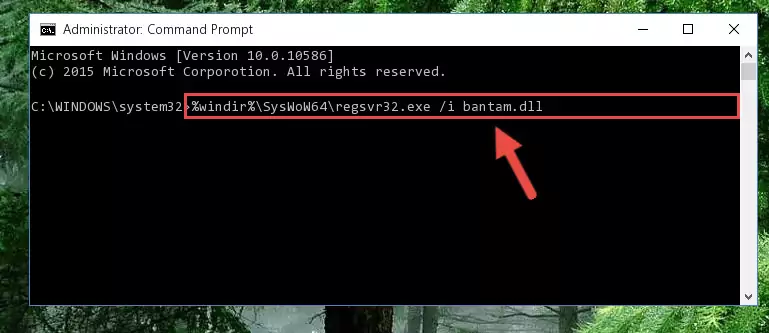Uninstalling the Bantam.dll library from the system registry