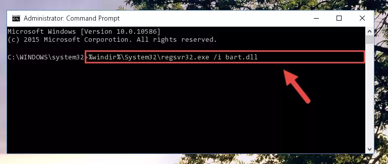 Deleting the damaged registry of the Bart.dll
