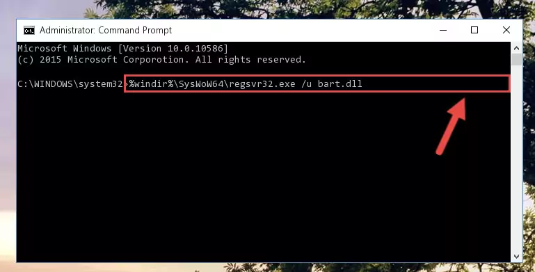 Reregistering the Bart.dll file in the system (for 64 Bit)