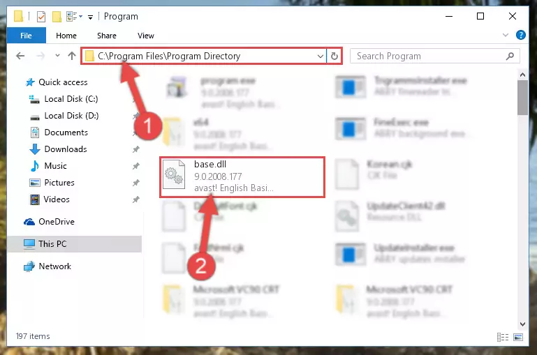 Uninstalling the broken registry of the Base.dll file from the Windows Registry Editor (for 64 Bit)