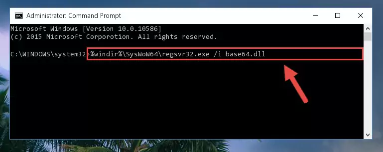 Uninstalling the damaged Base64.dll file's registry from the system (for 64 Bit)
