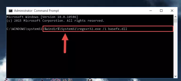 Uninstalling the Basefx.dll file from the system registry