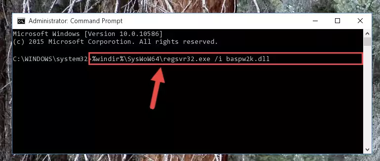 Cleaning the problematic registry of the Baspw2k.dll library from the Windows Registry Editor