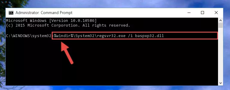 Reregistering the Baspxp32.dll library in the system (for 64 Bit)