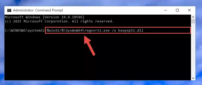 Creating a new registry for the Baspxp32.dll library in the Windows Registry Editor