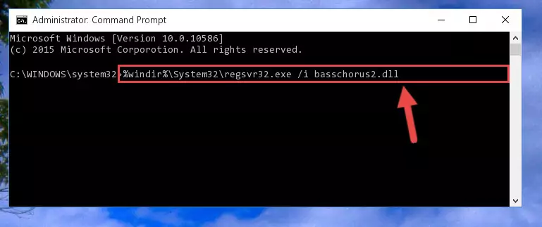 Uninstalling the Basschorus2.dll file from the system registry