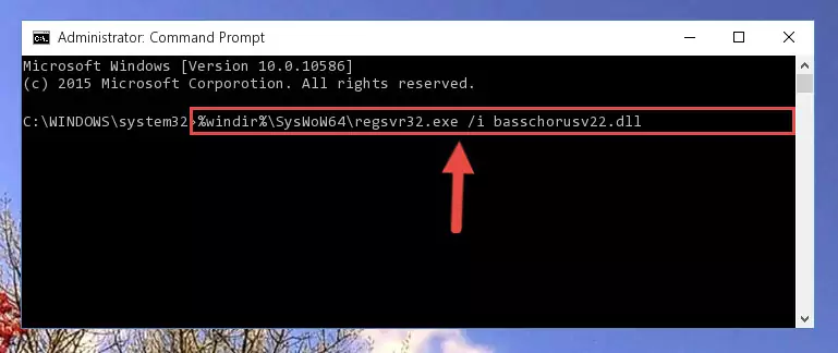 Uninstalling the damaged Basschorusv22.dll library's registry from the system (for 64 Bit)