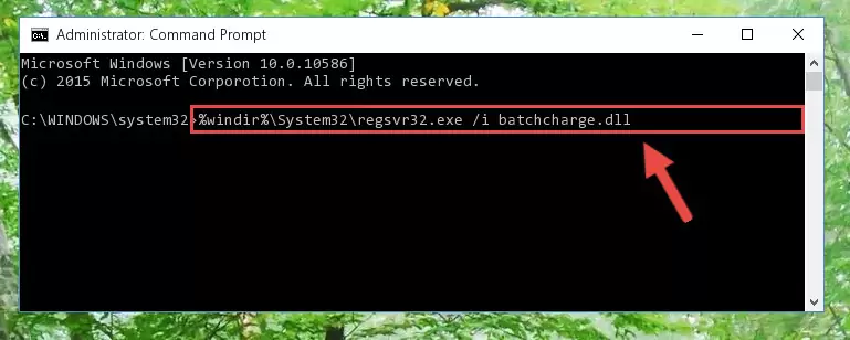 Deleting the Batchcharge.dll library's problematic registry in the Windows Registry Editor