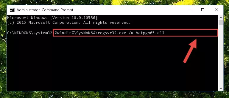 Creating a new registry for the Batpgp65.dll file in the Windows Registry Editor