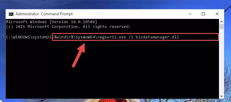 Deleting the Bizdatamanager.dll file's problematic registry in the Windows Registry Editor