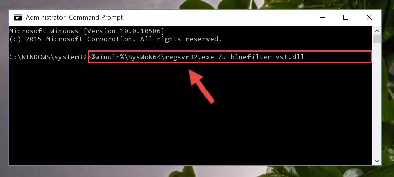 Creating a new registry for the Bluefilter vst.dll file in the Windows Registry Editor