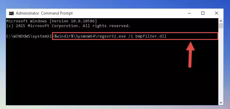 Uninstalling the Bmpfilter.dll file's broken registry from the Registry Editor (for 64 Bit)