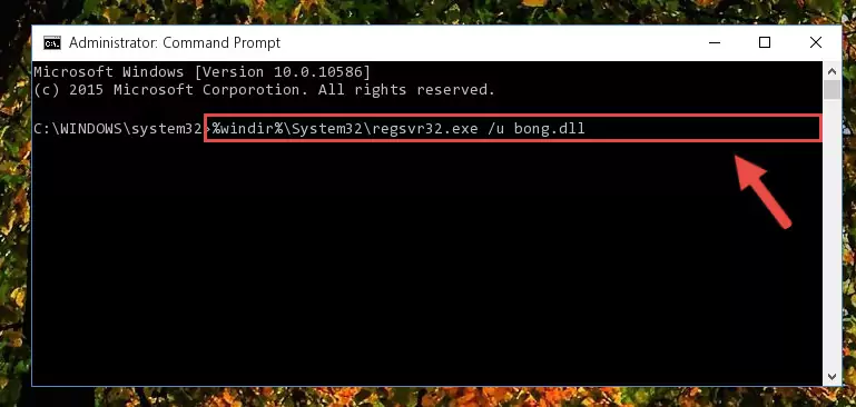 Reregistering the Bong.dll file in the system