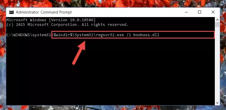 Deleting the damaged registry of the Boobass.dll