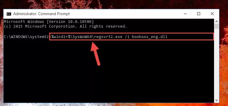 Uninstalling the broken registry of the Boobass_eng.dll file from the Windows Registry Editor (for 64 Bit)