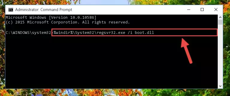 Deleting the damaged registry of the Boot.dll