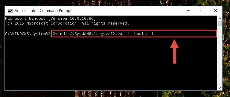 Reregistering the Boot.dll file in the system (for 64 Bit)