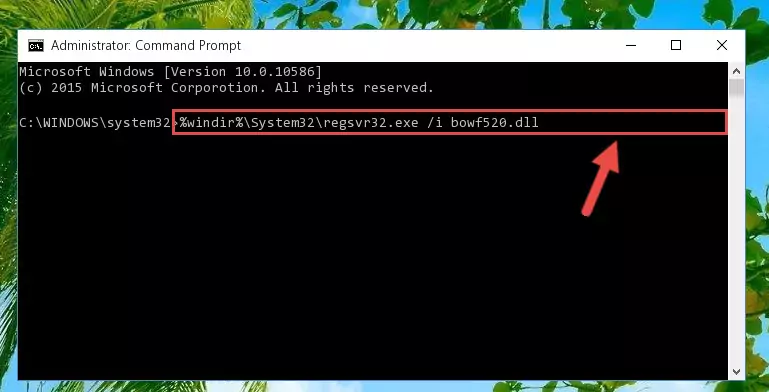 Deleting the Bowf520.dll file's problematic registry in the Windows Registry Editor