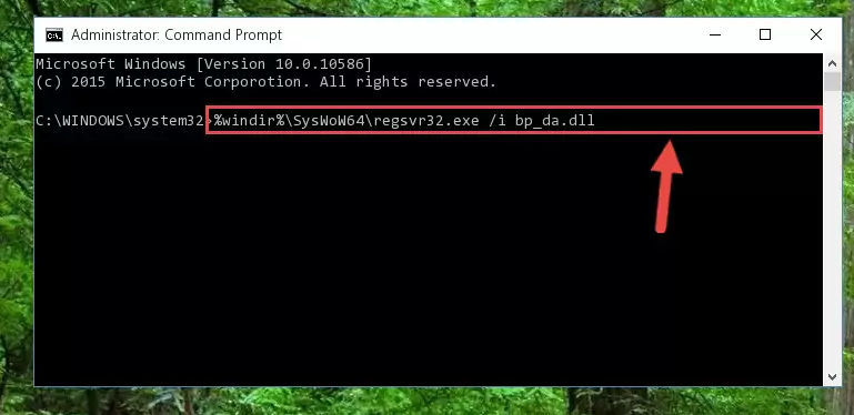 Deleting the Bp_da.dll file's problematic registry in the Windows Registry Editor
