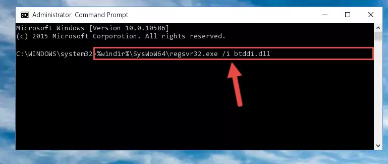 Uninstalling the broken registry of the Btddi.dll file from the Windows Registry Editor (for 64 Bit)