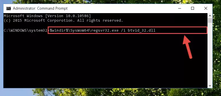 Deleting the damaged registry of the Btvid_32.dll