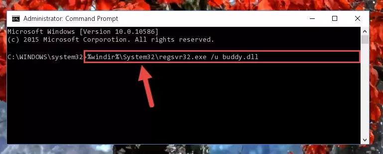 Reregistering the Buddy.dll file in the system