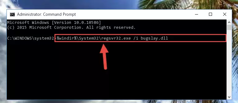 Reregistering the Bugslay.dll file in the system (for 64 Bit)