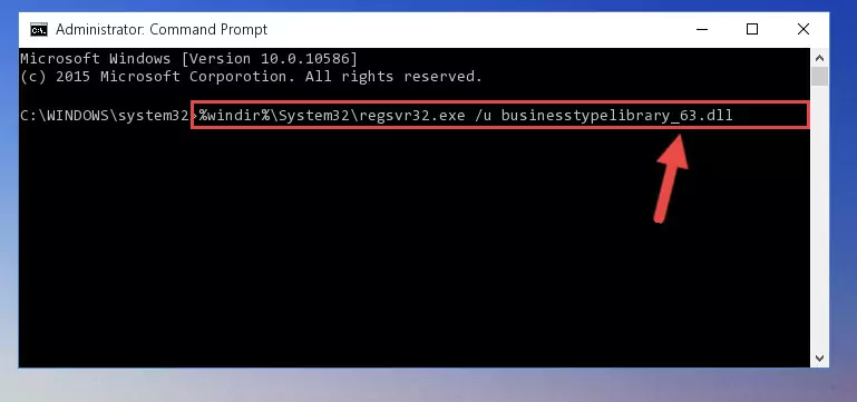 Extracting the Businesstypelibrary_63.dll file from the .zip file