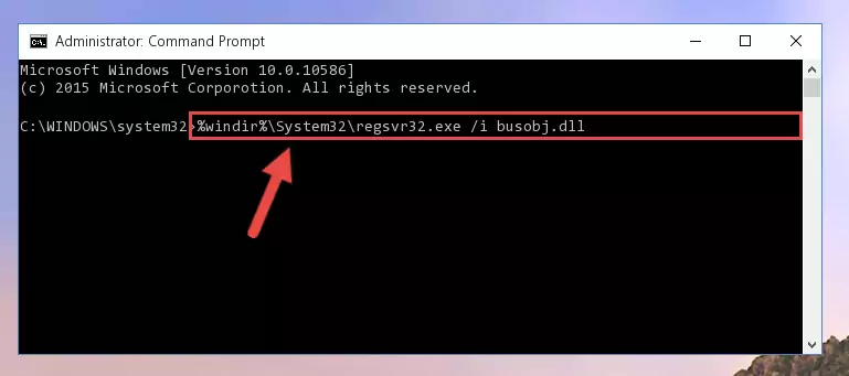 Reregistering the Busobj.dll library in the system (for 64 Bit)
