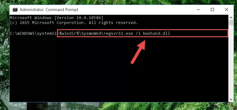 Cleaning the problematic registry of the Bwshand.dll library from the Windows Registry Editor