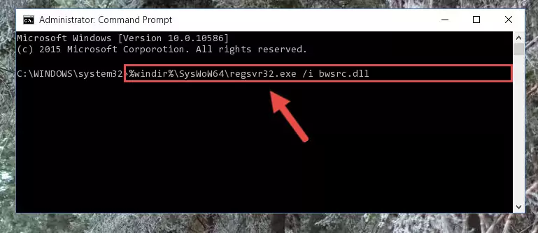 Uninstalling the Bwsrc.dll file from the system registry