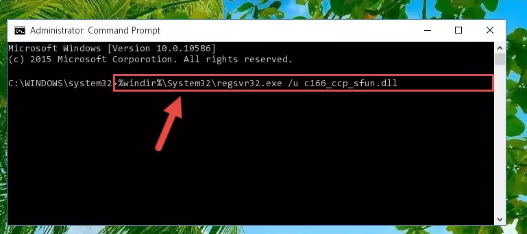 Creating a new registry for the C166_ccp_sfun.dll library in the Windows Registry Editor